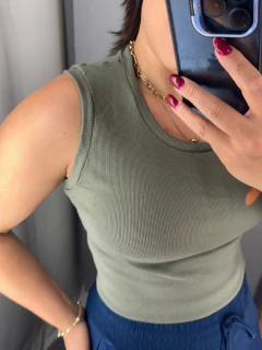 Cropped Regata Ribana Liz Verde na internet