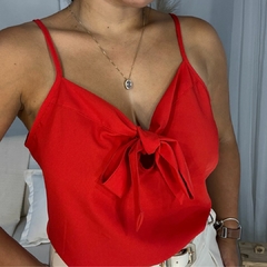 Blusa Regata com Laço Lola Vermelha - comprar online