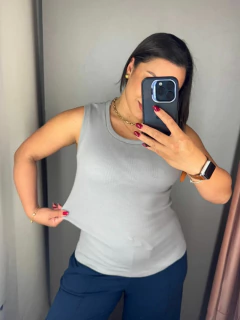 Regata Ribana Liz Cinza - Mala e Cuia