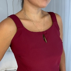 Blusa Regata Lara Vinho - comprar online
