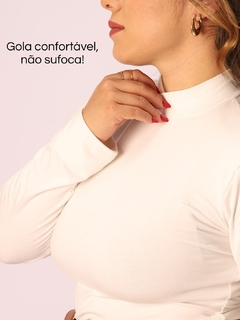 Blusa Manga Longa Gola Alta Leonor - Mala e Cuia