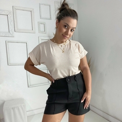 Shorts de Alfaiataria Preto - comprar online