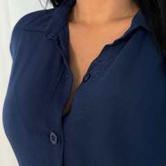 Imagem do Camisa Alongada Básica Azul