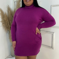Blusa de Tricot Plus Size Fúcsia