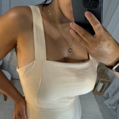 Vestido de Alça Nude - Mala e Cuia