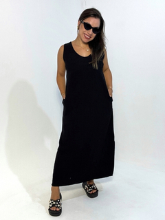 Vestido Midi Regata Jermaine Preto