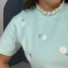 T-Shirt Margarida Verde - Mala e Cuia