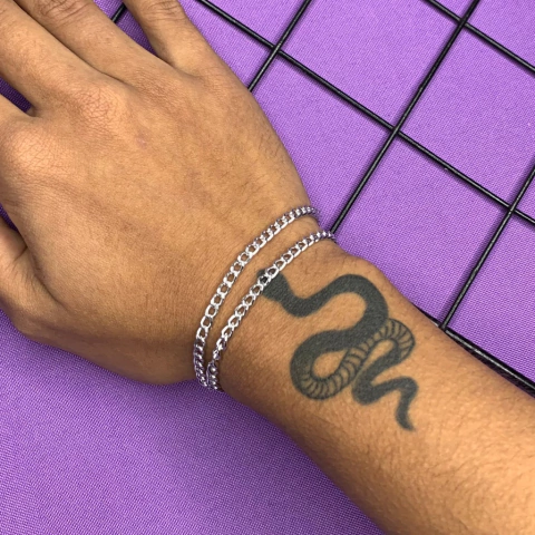 pulseira corrente dupla