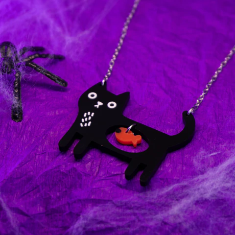 Colar gato comilão | Coleção Halloween - comprar online