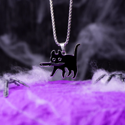 Colar gato assasino | Coleção Halloween - comprar online