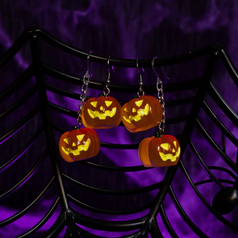 Brinco Abóbora brilha no escuro | Coleção Halloween - comprar online