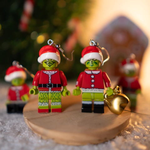 Brinco Grinch Lego desmontável | Coleção natalina 2025 - comprar online
