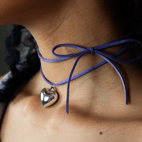 Gargantilha coração de amarrar | Coleção Why Not Pink