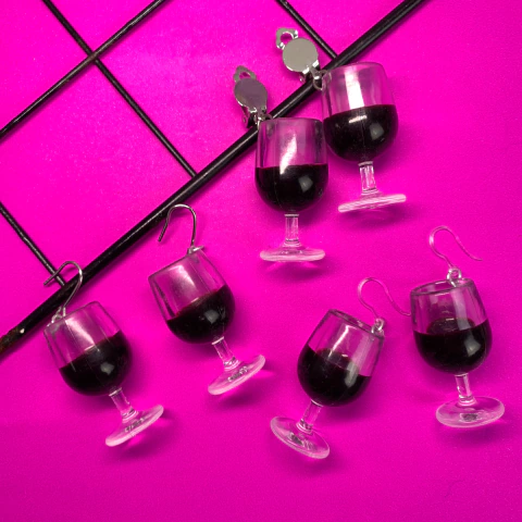 brinco taça de vinho