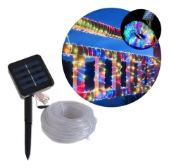 Guirnalda Led 20mts Luces Solar Multicolor Navidad