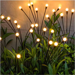✨Luces Solares Luciernagas Estaca X2 Unidades Exterior Ramo Bolitas Jardin - Santafe Store