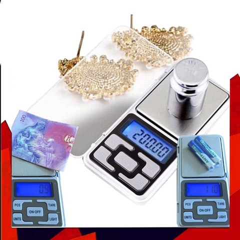 BALANZA DIGITAL DE PRECISION 0 A 500GRS PORTABLE DE BOLSILLO – CON FUNCIÓN TARA