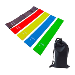 ✨​BANDA ELÁSTICA X 5 UNIDADES – 5 NIVELES DE INTENSIDAD – INCLUYE FUNDA PARA GUARDAR - Santafe Store