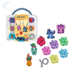Valija Stitch Disney Kit Bijouterie Con 5 Dijes collares