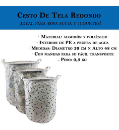 CESTO PLEGLABLE DE TELA – CALIDAD VONNE - PRECIO X C/U