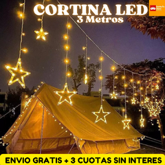 ⭐Cortina Led Punta De Estrellas