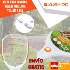 ✨RAQUETA MATA MOSQUITOS KUSHIRO RECARGABLE CON LINTERNA - tienda online