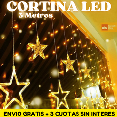 ⭐Cortina Led Punta De Estrellas - comprar online