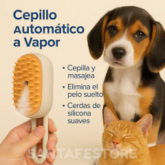 ✨Cepillo Automatico A Vapor Quita Pelos Mascotas - La solución 3 en 1 que cepilla, masajea y elimina el pelo suelto de tu mascota. - comprar online