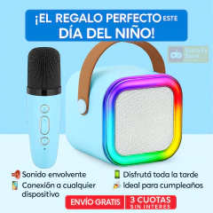 ✨​PARLANTE MINI K12 BLUETOOTH + 1 MICROFONO INALAMBRICO RECARGABLE – LUCES RGB - comprar online