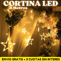 ⭐Cortina Led Punta De Estrellas en internet