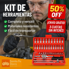 ✨Set Herramientas Juego Llave Tubo Kit 46 Piezas Estuche - comprar online