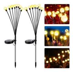 ✨Luces Solares Luciernagas Estaca X2 Unidades Exterior Ramo Bolitas Jardin en internet