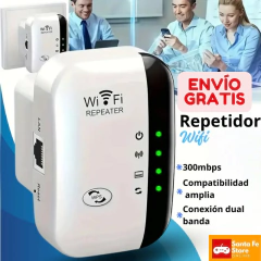 ✨REPETIDOR / EXTENSOR WIFI – POTENCIA LA SEÑAL DE WIFI PARA LLEGAR MAS LEJOS - Santafe Store