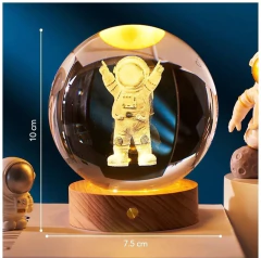 ESFERA CRISTAL 3D CON LUZ – CABLE USB - 8CM - Decora tu espacio en internet