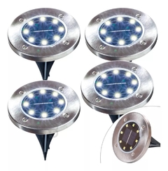 ESTACA LED SOLAR TIERRA RECARGABLE ETHEOS PARA EXTERIOR x 4 UNIDADES - comprar online