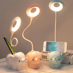 Velador Led Lampara Elefante Con Batería Recargable Usb