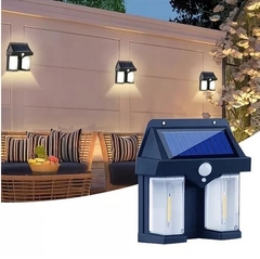 LUZ APLIQUE SOLAR A BATERIA PARA DECORAR PATIOS, QUINTAS, CASA, ETC – SENSOR DE MOVIMIENTO