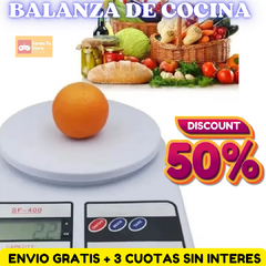 BALANZA DE COCINA GRAMERA + PILAS DE REGALO - La precisión en tu cocina al alcance de tu mano!