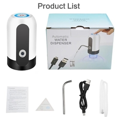 DISPENSER DE AGUA PARA BIDONES AUTOMÁTICO RECARGABLE CON LUZ – A BATERÍA - comprar online