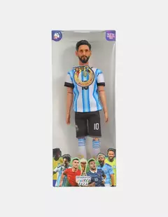 MUÑECO ARTICULADO PVC ARTICULADO MESSI CON LUZ Y SONIDO CANCION MUNDIAL INGLES - Santafe Store