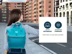 Mochila Cartera Everlast Antirrobo Reforzada 22158 Turquesa Diseño De La Tela Lisa