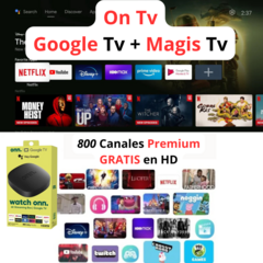 ✨GOOGLE ONN STICK – FULL HD – SISTEMA ANDROID – CONTROL REMOTO – NETFLIX, DISNEY PLUS, FLOW, HBO, AMAZON, MAGIS TV ETC