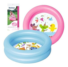 PILETIN 61cm x 15cm 2 AROS ROSA O CELESTE BESTWAY