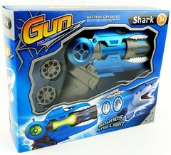 PISTOLA CON LUZ Y SONIDO GUN SHARK – PROYECTA IMÁGENES EN LA PARED!