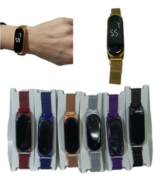 RELOJ DIGITAL PULSERA CON MALLA METAL