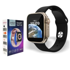 RELOJ SMARTWATCH AITECH CUADRADO NEGRO – BATERIA RECARGABLE – BLUETOOTH - comprar online