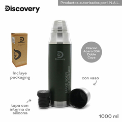 14717 – TERMO VERDE CON TAPA VASO T2 – DISCOVERY