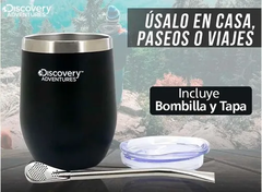 VASO MATERO 350ML ACERO INOX C/TAPA Y BOMBILLA-Discovery Adventures - comprar online