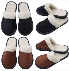 PANTUFLAS HOMBRE MARRON O NEGRO