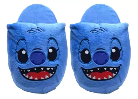 PANTUFLAS STITCH AZUL ADULTO